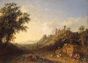 Jacob Philipp Hackert Landschaft mit Tempelruinen auf Sizilien oil painting